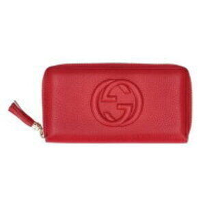 Gucci Soho Interlocking G zip around long wallet red leather